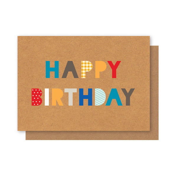 PATTERN FONT BIRTHDAY CARD