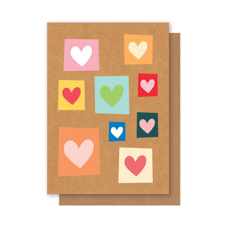 SCATTERED HEARTS LOVE CARD