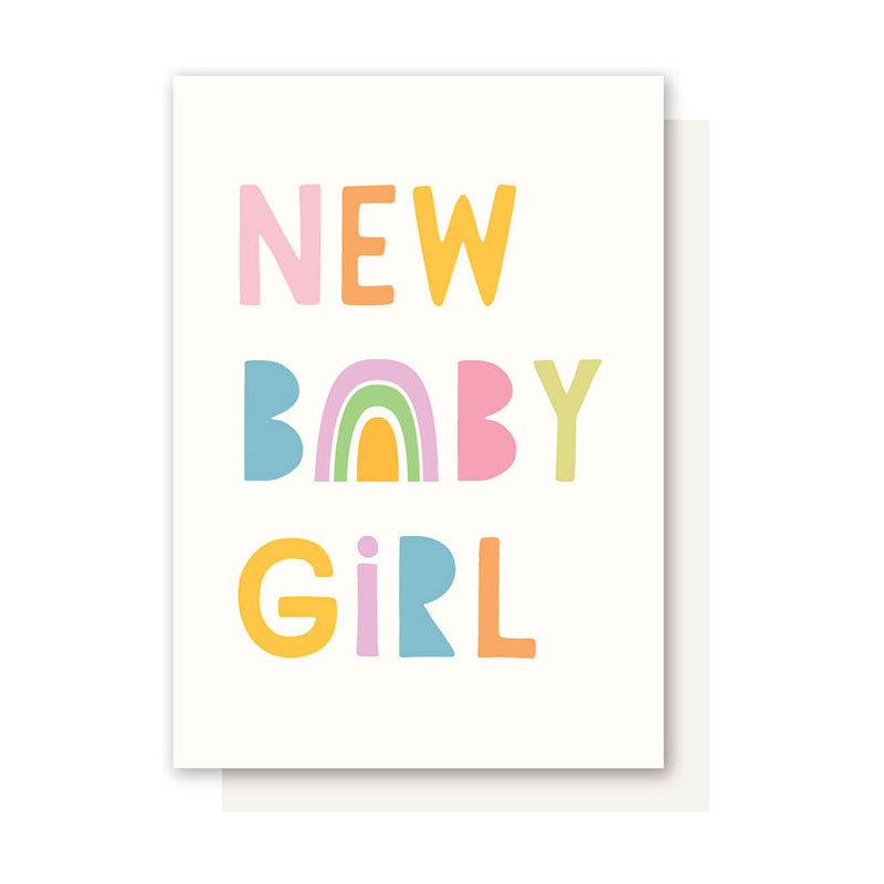 RAINBOW BABY GIRL CARD