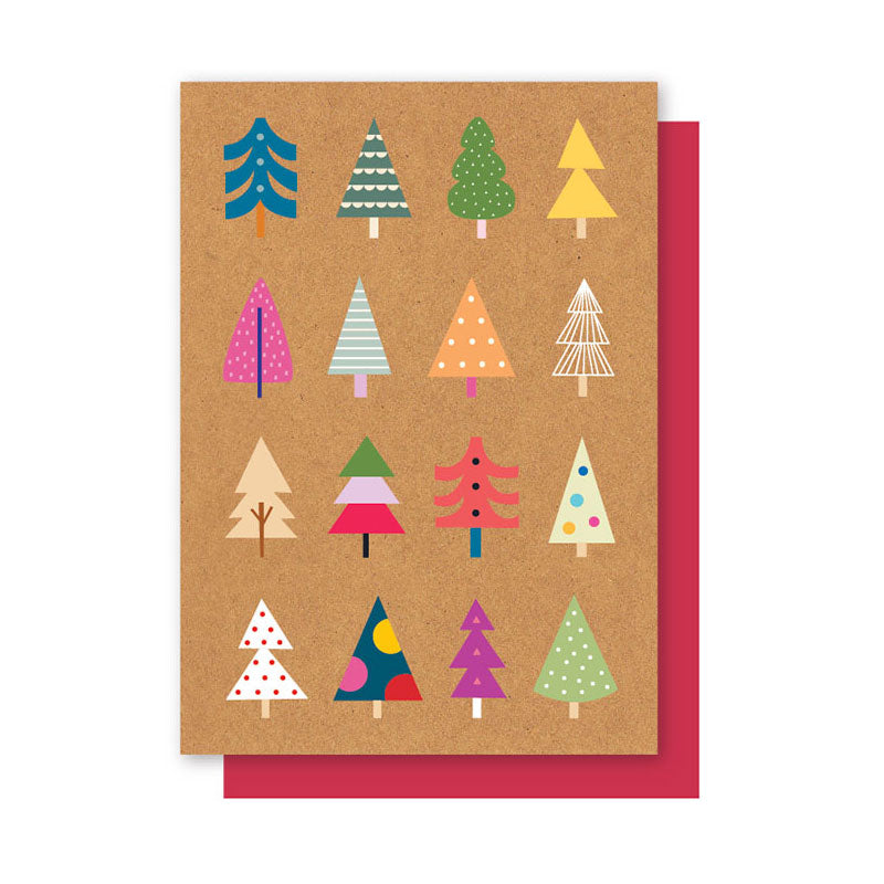 MULTI TREES CHRISTMAS CARD