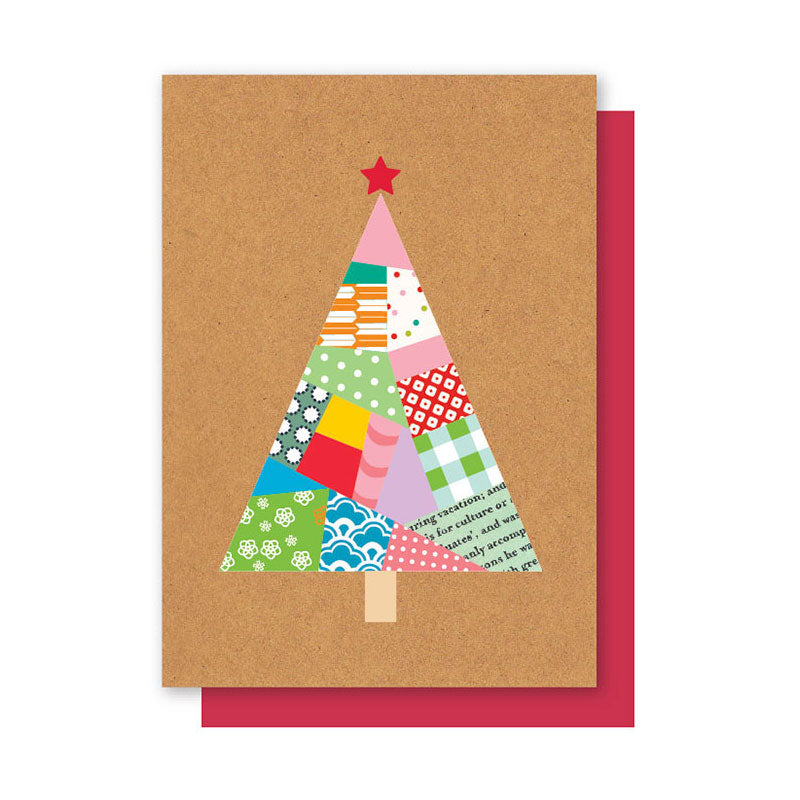 COLLAGE TREE CHRISTMAS CARD