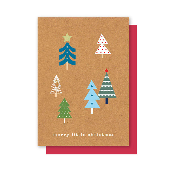 ASSORTED TREES CHRISTMAS CARD