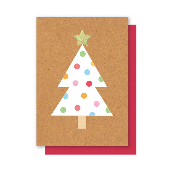 BIG POLKADOT TREE CHRISTMAS CARD