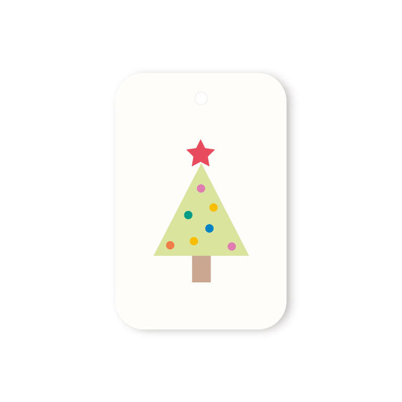 TREE + BAUBLES CHRISTMAS TAG