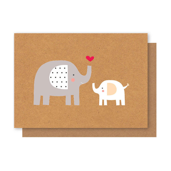 MUMMA & BABY ELEPHANT CARD