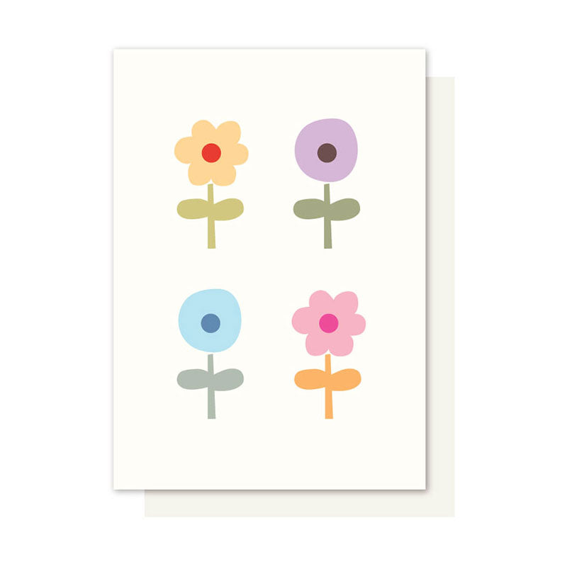 BLOOM 4-FLOWERS CARD