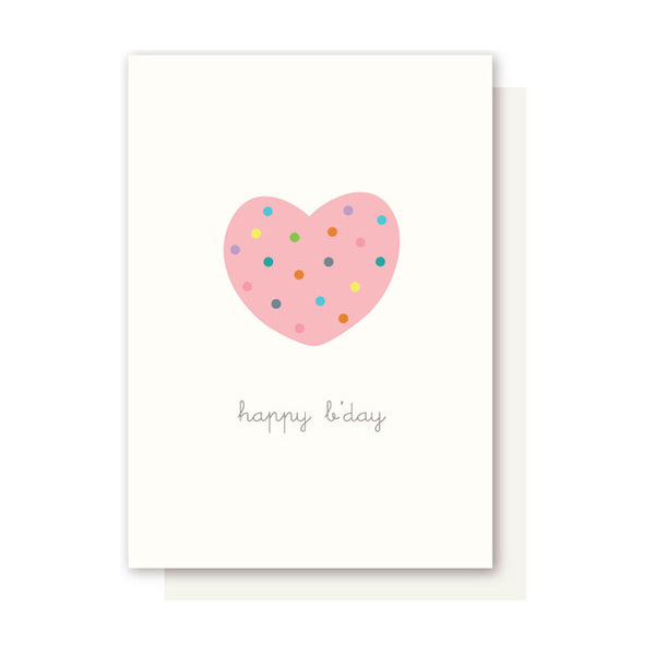 POLKADOT HEART BIRTHDAY CARD