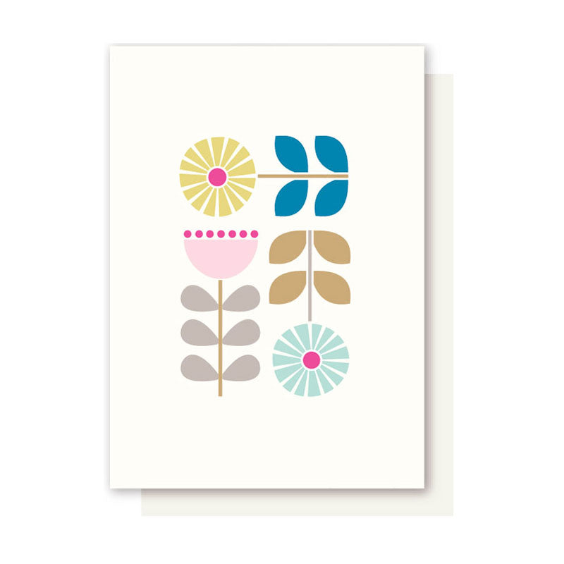 SCANDI 3-FLOWER CARD
