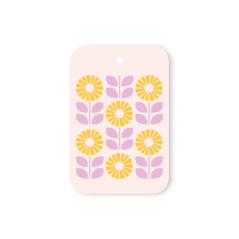 YELLOW FLOWER PATTERN TAG